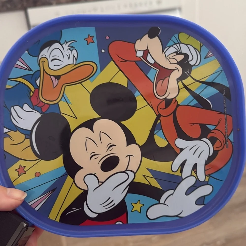 Disney Characters Double Sided Toddler Plate Mickey Goofy Pluto 8x7